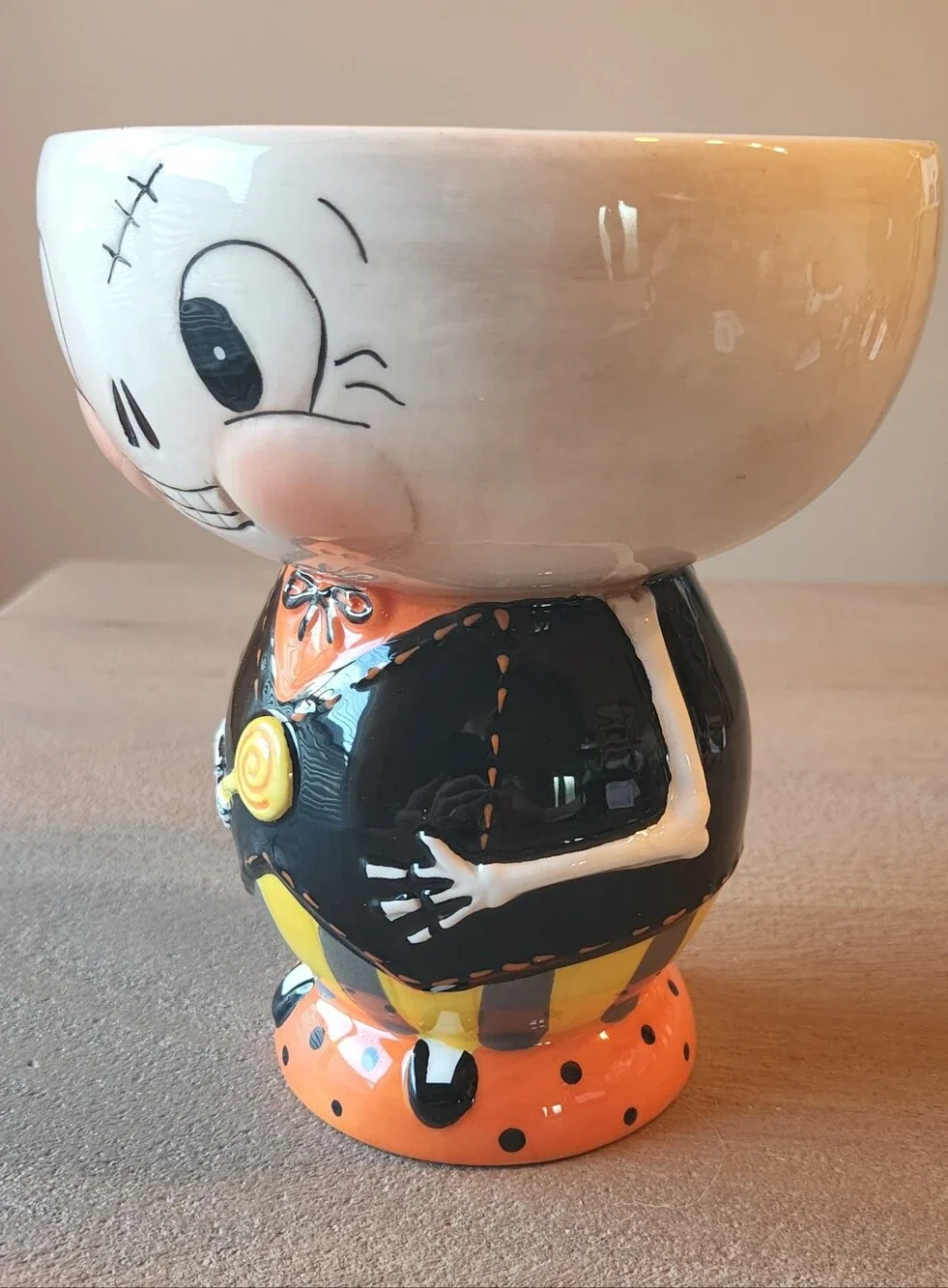 Johanna Parker Transpac Halloween Skeleton Candy Bowl 7